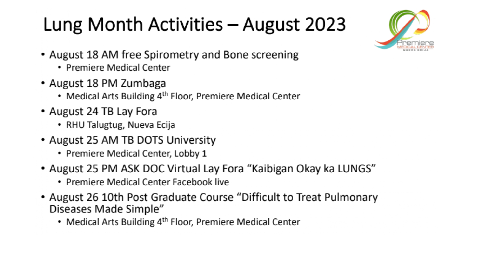 Central Luzon Chapter of The Philippine College of  Chest Physicians (PCCP)